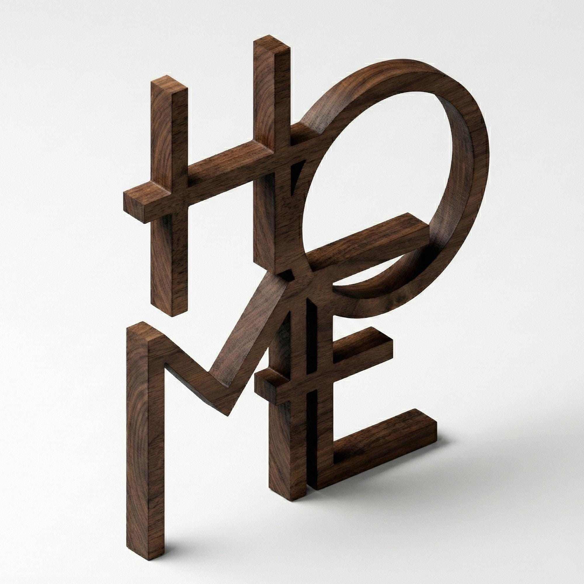 Modern HOME Sign Laser Cut File SVG DXF for Wall Art & Standing Decor ...