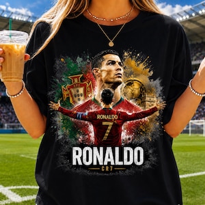 Ronaldo World Cup 2026 Png | Portugal Soccer Legend CR7 Shirt Design | Digital Download image 3