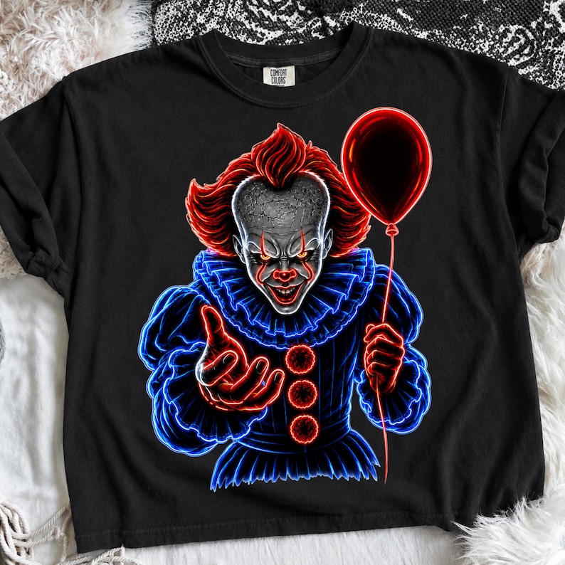 Preppy Horror Png Bundle | Neon Halloween Characters Shirt Design | Retro Spooky Season Sublimation | Digital Download image 3