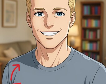 Retrato digital de estilo anime personalizado / Dibujo de dibujos animados japoneses personalizados / Regalo de anime personalizado, obra de arte de personaje única