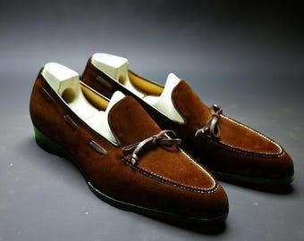 New Mens Leather Loafers shoes, Handmade Leather Formal Shoes