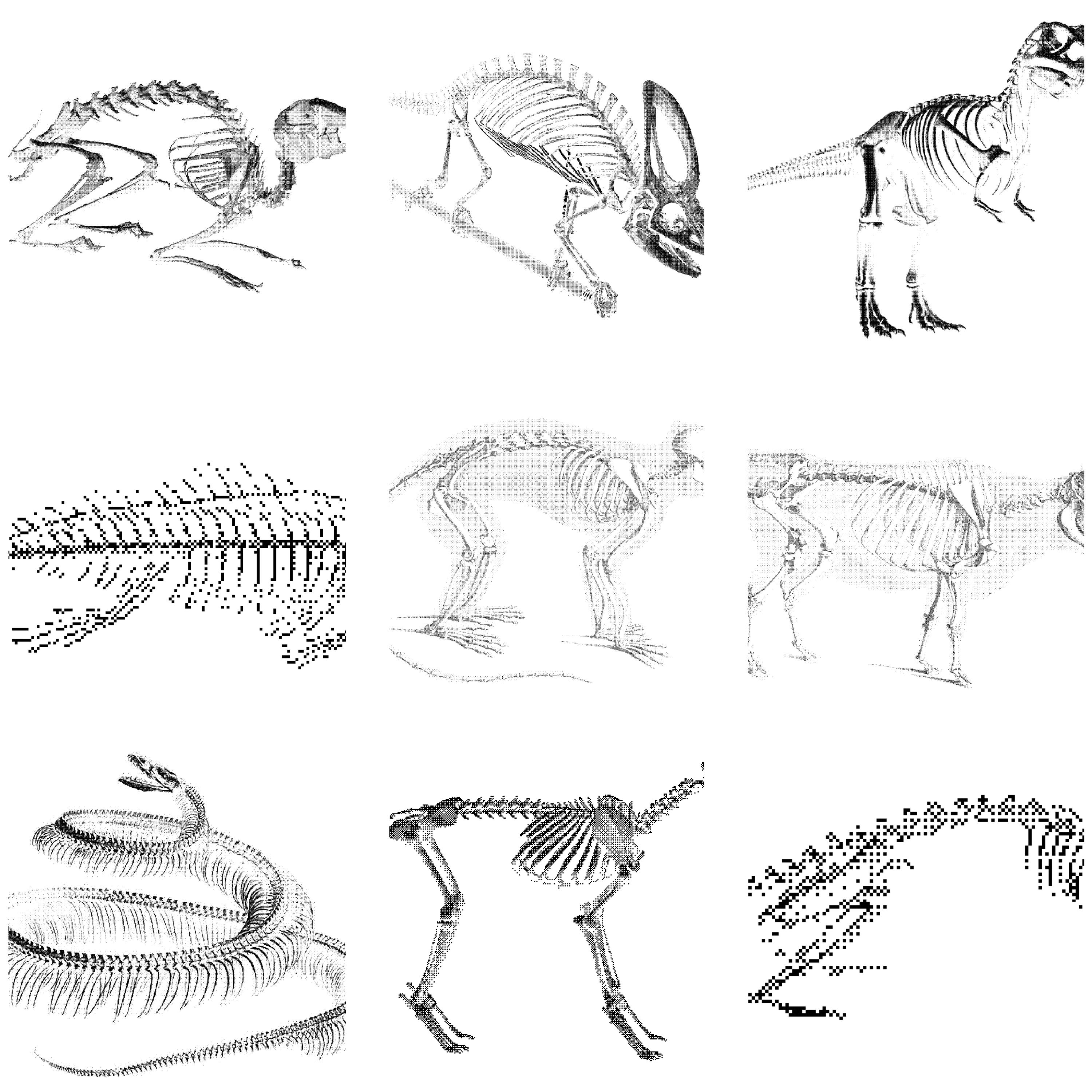 Bitmap Skeleton Clipart Pack | Gothic Horror Design Elements (digital ...