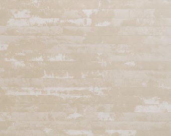 Beige Minimalistischer Teppich: Modernes Abstraktes Geradliniges Design (Spezialanfertigung)