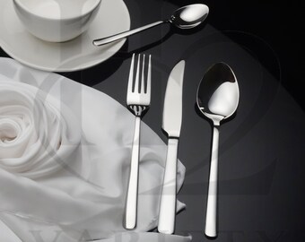 Luxury Stainless Steel Cutlery Set, Elegant Mirror Finish Dinnerware, Gift Box