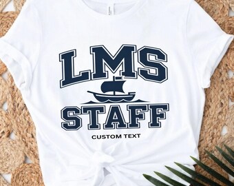Custom Personalized LMS Staff Shirt Vintage Sailing Club Theme Photography Teacher Staff T-Shirt