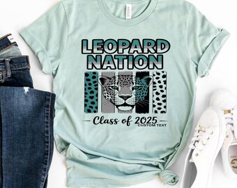 Custom Personalized Leopard Nation Class Of 2025 Vintage Animal Photography Club Staff T-Shirt