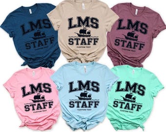 Custom Personalized LMS Staff Vintage Sailing Club Retro Photography Staff T-Shirt