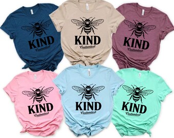 Custom Personalized Kind Bee Staff Shirt Vintage Retro Photography Teacher Staff T-Shirt