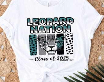 Personalized Leopard Nation Class Of 2025 Custom Shirt Vintage Animal Photography Club Staff T-Shirt