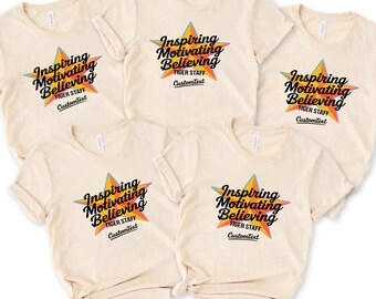 Custom Personalized Inspiring Motivating Believing Quote Tiger Staff Vintage Retro T-Shirt