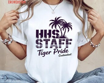 Custom Personalized HHS Staff Tiger Pride Shirt, Vintage Style Photography Teacher T-Shirt