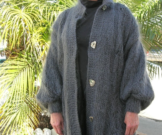 UnFur Fur Coat - Hand-knit Designer Sweater Coat,… - image 1