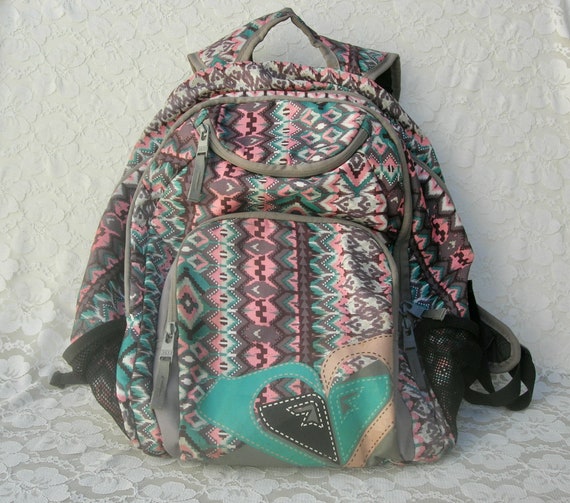 Colorful Western Backpack by Roxy Pink/turquoise Heart - Etsy