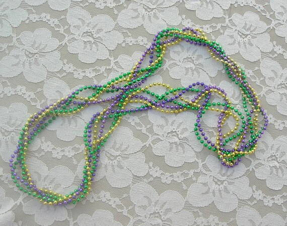 NEW! Mardi Gras Necklace, 8 twisted strands, trad… - image 1