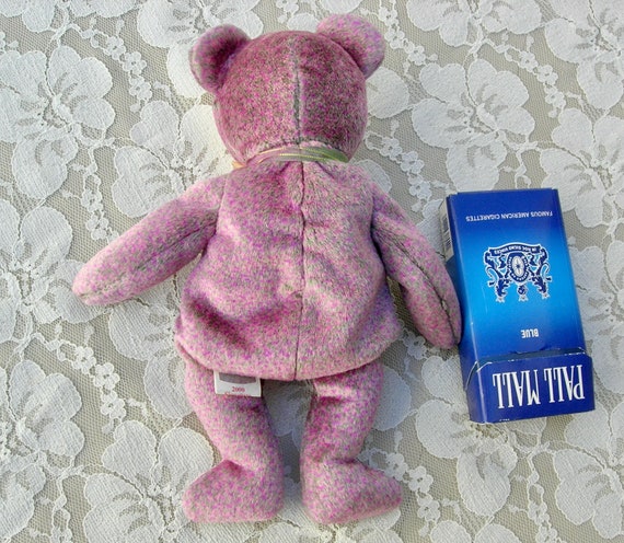 Ty Beanie Babies 2000 Signature Bear, Purple/blue/red