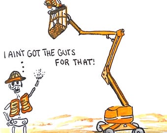 Gifts for Him, construction greeting card