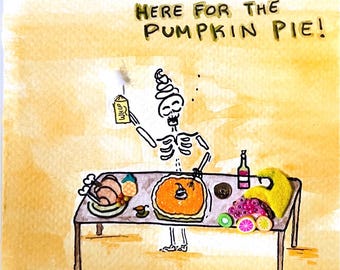 Thanksgiving Card, Pumpkin Pie Humor