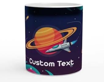 Taza espacial personalizada: taza mágica con efecto de calor, regalo para niños