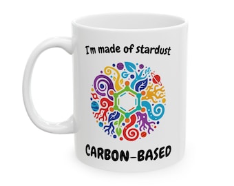 Taza de cerámica caprichosa: diseño espiritual colorido, taza divertida