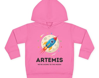 Sudadera con capucha espacial para niños pequeños: jersey polar Artemis Rocket