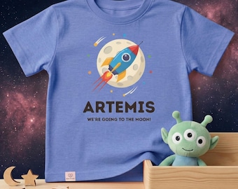 Camiseta de cohete para niños pequeños - Artemis Design