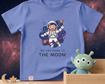 Camiseta infantil de astronauta Artemisa yendo a la Luna / Camiseta de cohete espacial