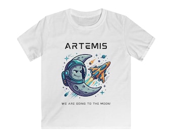 Camiseta gráfica de astronauta lunar de Artemis / Camiseta para niños