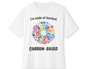 Camiseta gráfica Cosmic Stardust - Top cuadrado unisex 100 % algodón