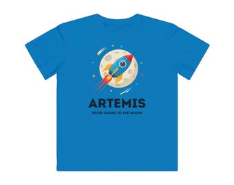 Camiseta infantil Artemis Rocket – Ropa STEM de aventura espacial / V1