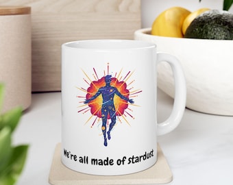Taza de cerámica Stardust, taza de café cósmica, artículos inspiradores, regalo celestial, taza de té motivacional