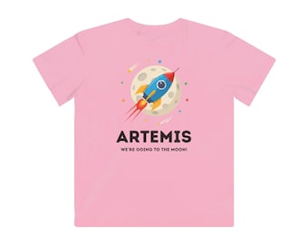 Camiseta infantil Artemis Rocket – Ropa STEM de aventura espacial