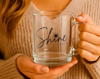 Shine Script Glass Mug | John 1:5
