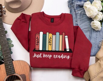 Women's Just Keep Reading crewnecksweatshirt