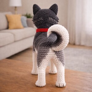 Realistic Husky Amigurumi Crochet Pattern – Advanced Dog Plush Tutorial, Siberian Husky PDF, Cute Crochet Dog Pattern image 5