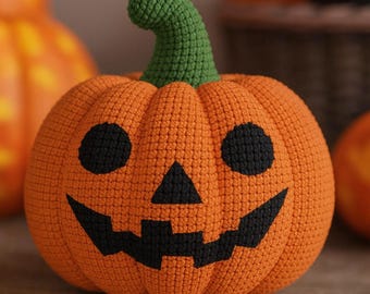 Crochet Pumpkin Amigurumi Pattern • Halloween Jack-O’-Lantern PDF • Easy Fall Decor Tutorial • Cute Plush Pumpkin Pattern