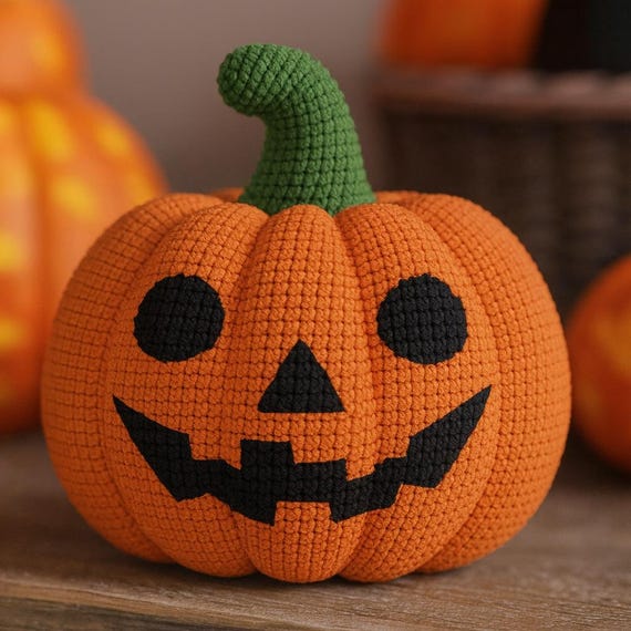 Crochet Pumpkin Amigurumi Pattern • Halloween Jack-O’-Lantern PDF • Easy Fall Decor Tutorial • Cute Plush Pumpkin Pattern