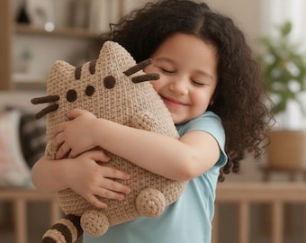 Patrón de cojín de gato a crochet / Amigurumi para principiantes (Patrón en PDF)