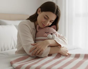 Crochet Cat Pillow Pattern | Amigurumi Kitty Cushion (PDF)