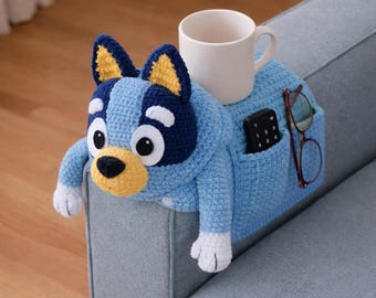 Crochet Dachshund Sofa Organizer Pattern PDF, Dog Couch Caddy with Cup Holder, Remote & Phone Holder, Easy Crochet Home Decor