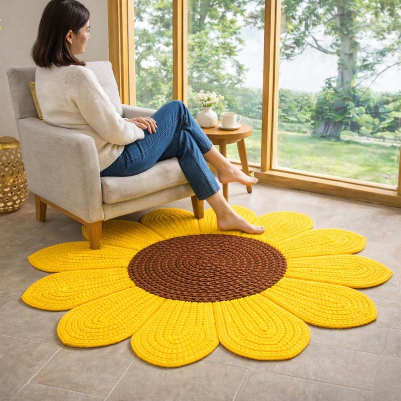 Flower Rug - Etsy