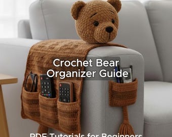 Patrón de organizador de sofá de oso de ganchillo / Organizador de sofá amigurumi (patrón en PDF)