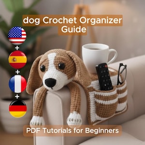 Crochet Dog Sofa Organizer Pattern | Amigurumi Couch Caddy (PDF)