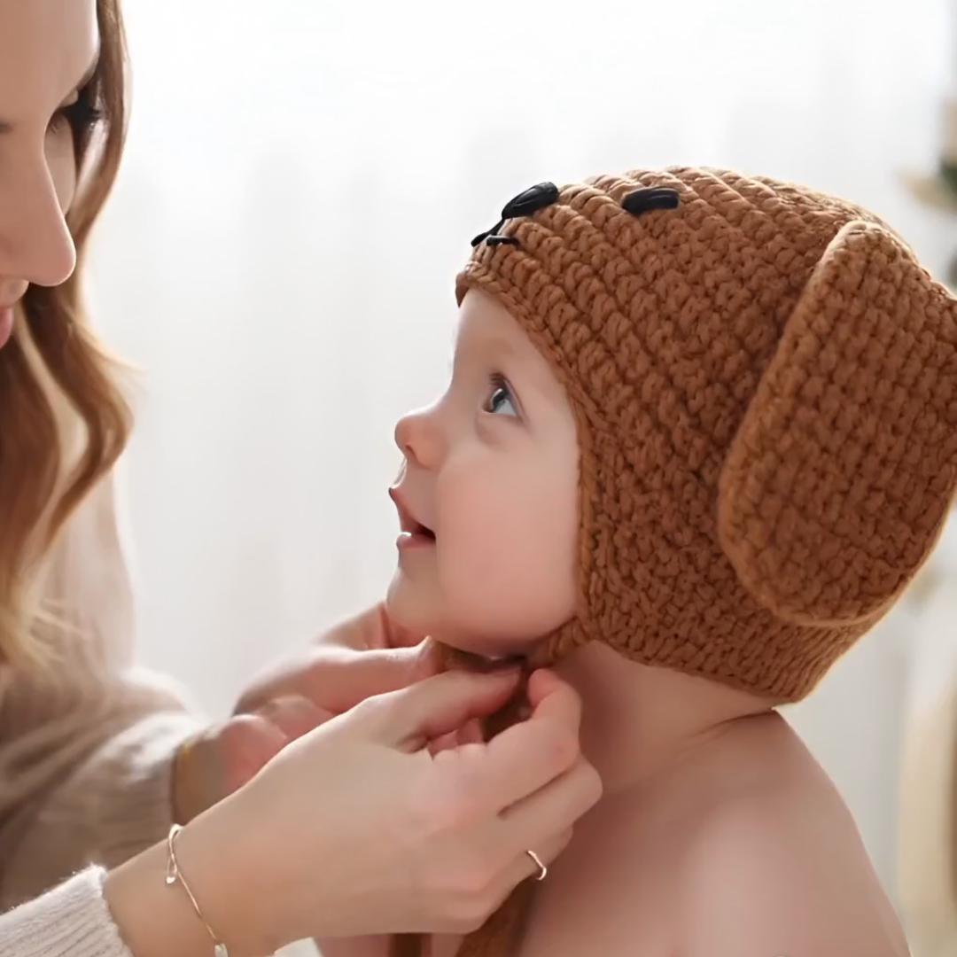 Dog Hat Crochet Pattern PDF – Cute Puppy Baby Hat – Animal Earflap ...