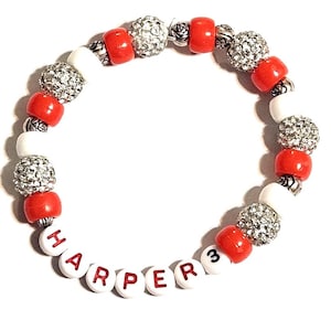 Philadelphia Phillies BRYCE HARPER #3 beaded bracelet
