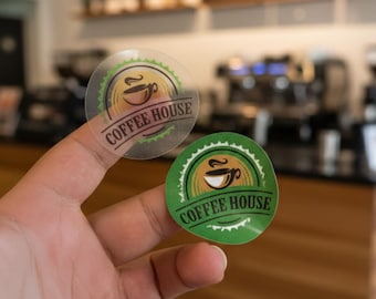 Etichetta in vinile personalizzata, 1000 adesivi con logo personalizzato per piccole imprese (3"), etichette in vinile impermeabili, adesivi per imballaggio personalizzati all'ingrosso per tazze