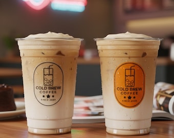 Adesivi personalizzati con logo aziendale, etichette personalizzate da 2" per bar, branding e packaging per piccole imprese, adesivi per tazze da caffè