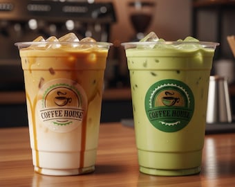 Adesivi personalizzati con logo aziendale, etichette personalizzate da 3" per bar, branding e packaging per piccole imprese, adesivi per tazze da caffè