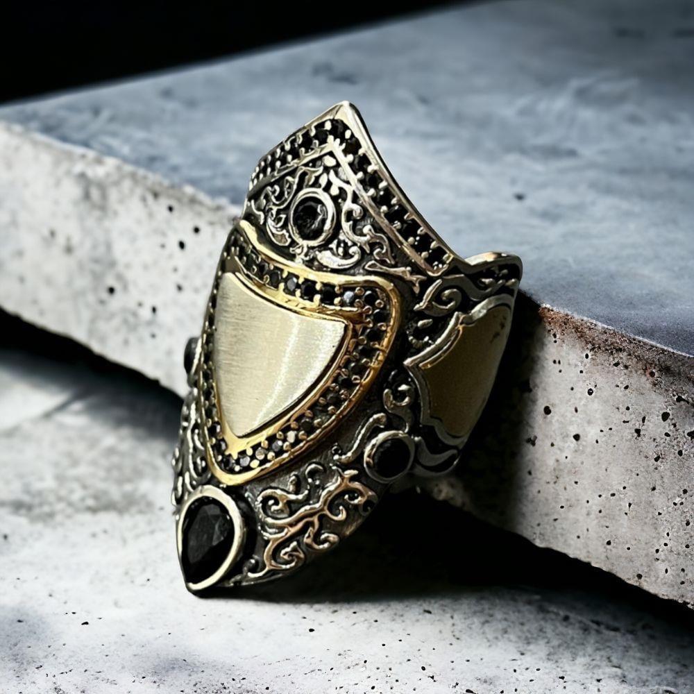 Anello Pollice Tiro Con L'arco Tradizionale Vermil, Stile Turco, Argento, Fatto A Mano