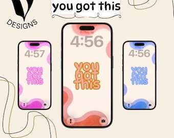 Motywacyjna tapeta na telefon z cytatem | Żywy ekran blokady (do pobrania cyfrowego)