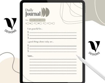 Cyfrowy planer wdzięczności | Codzienna refleksja i dziennik | Pobierz natychmiast